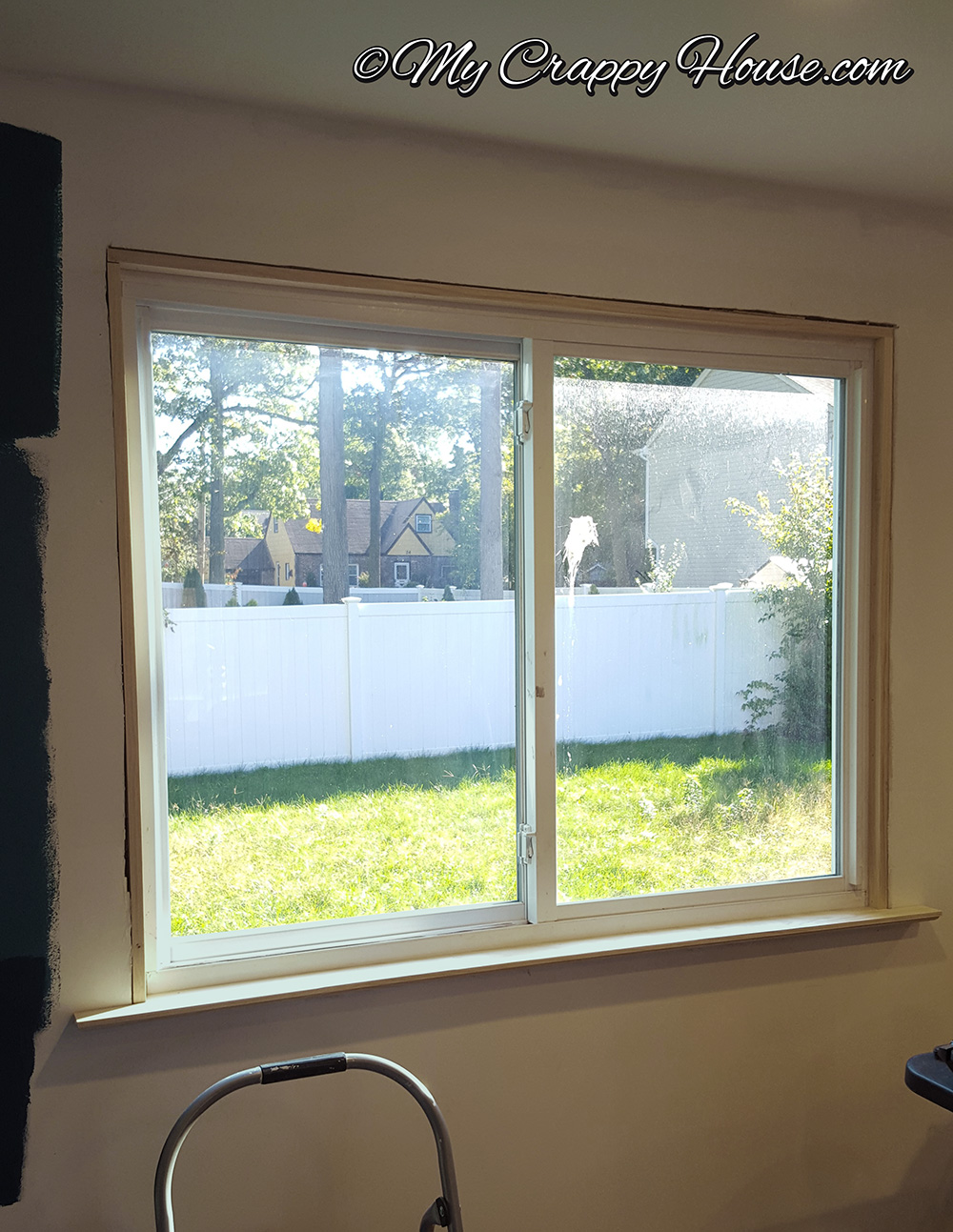 A window without window trim