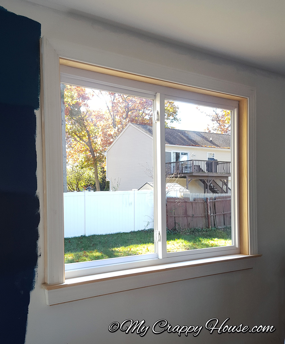 Window with deeper trim