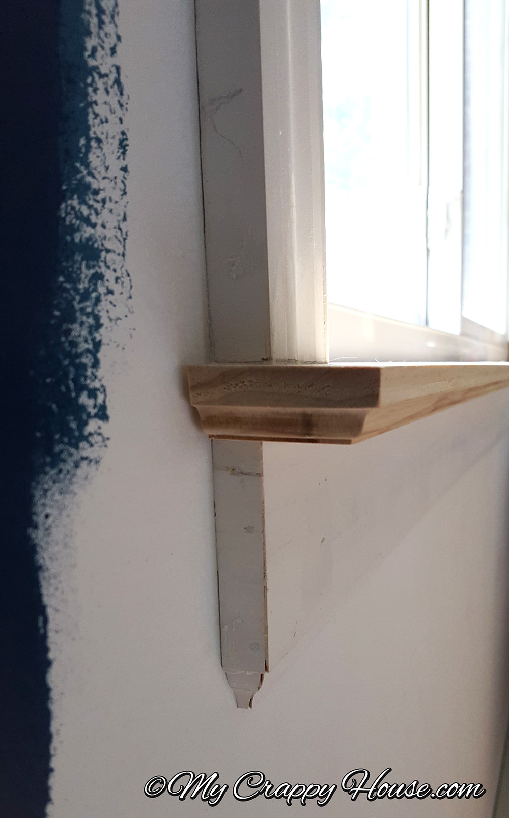 Close up of window sill and trim