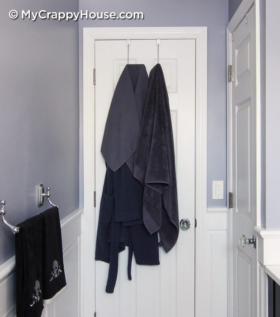 Towel hooks bathroom discount door