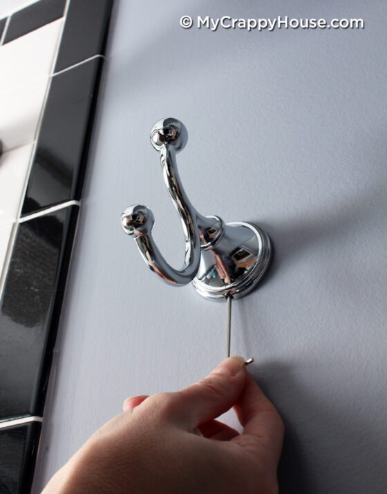 A DIY Love Story Installing a Towel Hook For My Honey My Crappy House