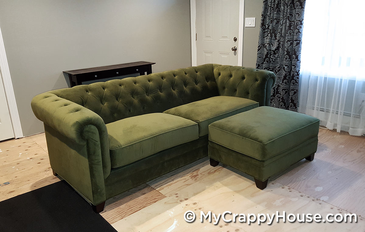 Green velvet saybridge sofa
