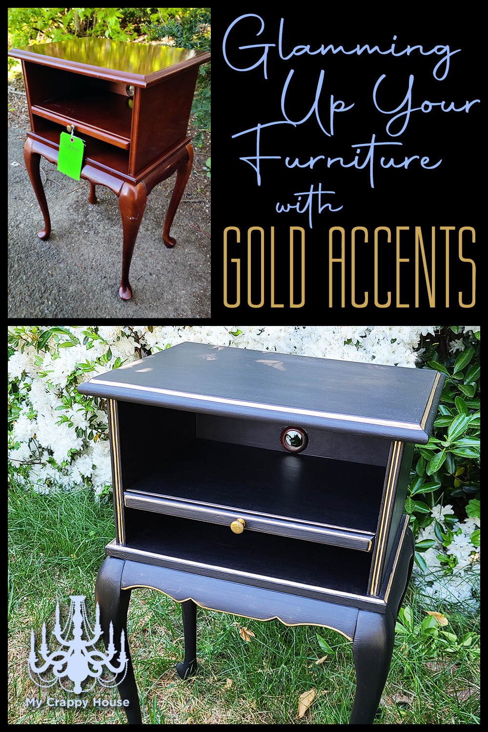 An Easy Way to Add Gold Accents to Furniture My Crappy House