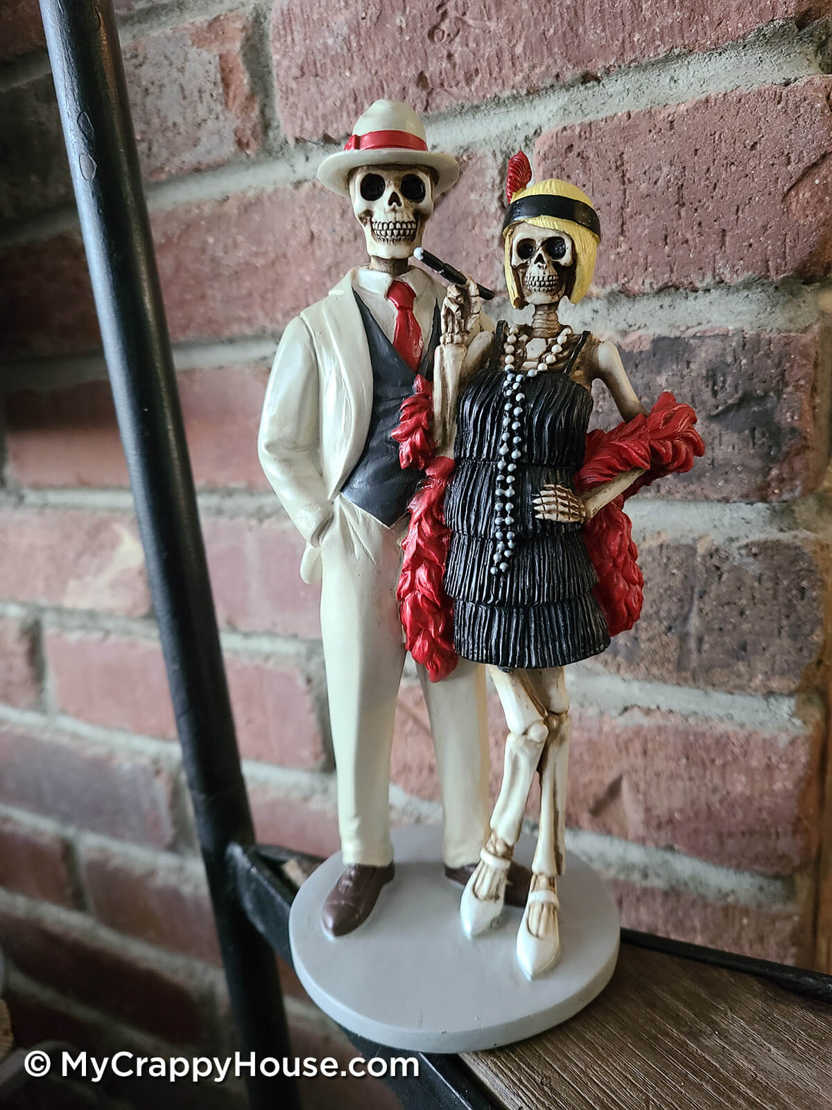 1920s full color skeleton figurine