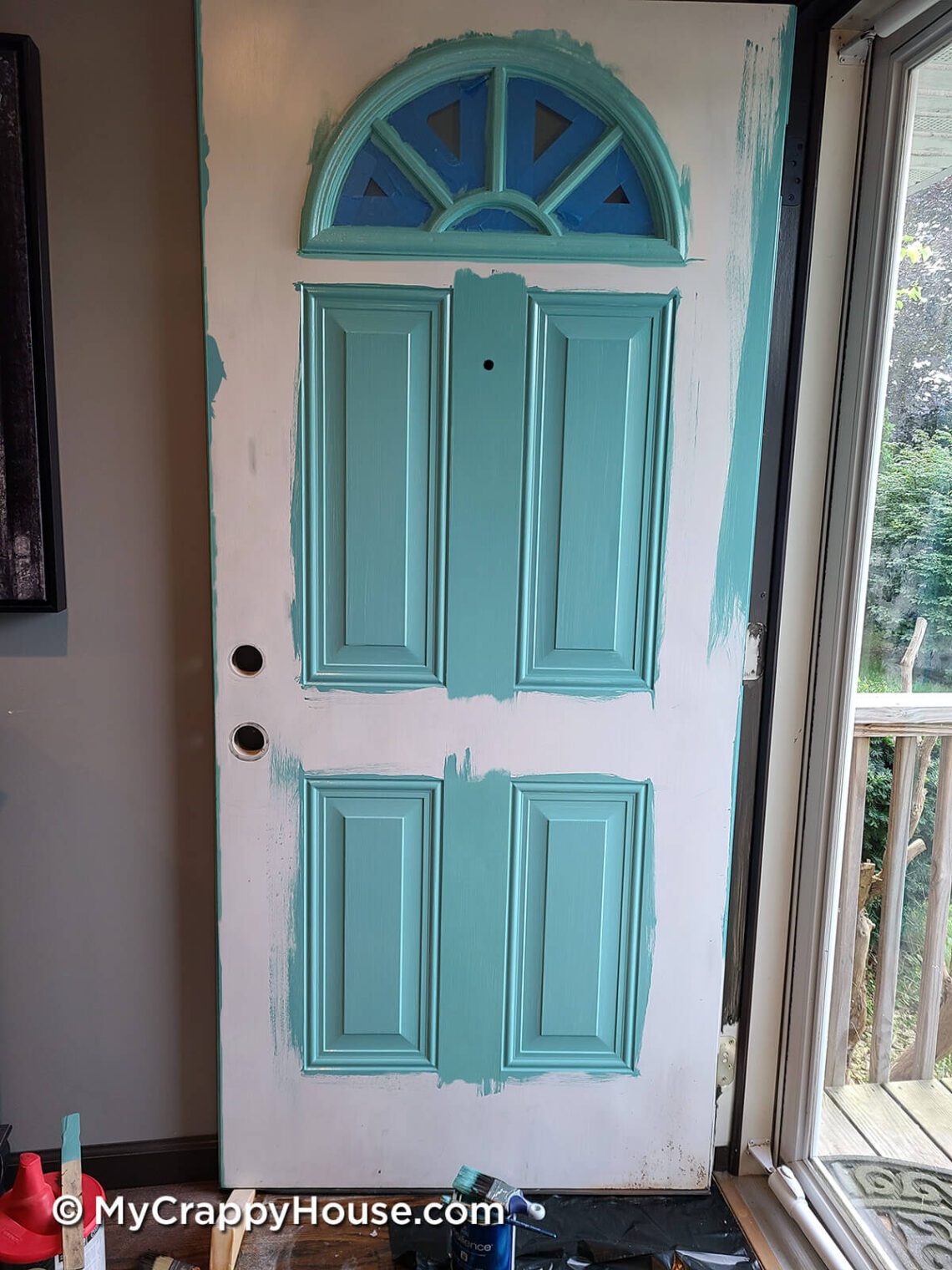 How to Paint a Panel Door with a Brush My Crappy House